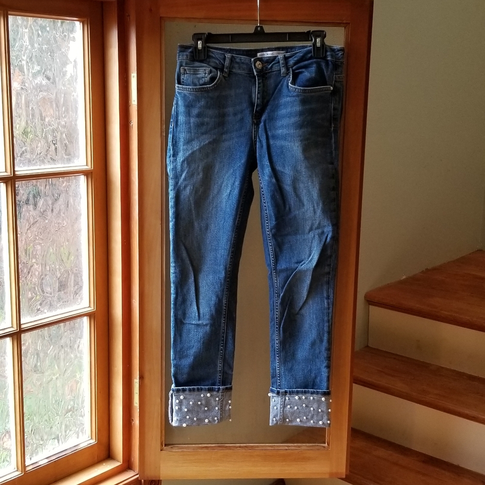 Euc Zara Basic Denim Capris - image 1